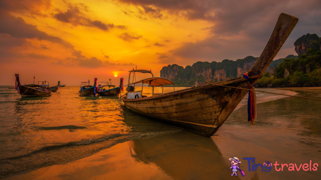 Railay beach sunset