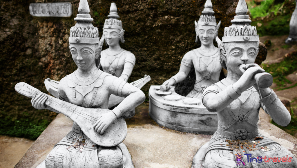 Thailand. Magic Secret Buddha Garden Statues In Samui.