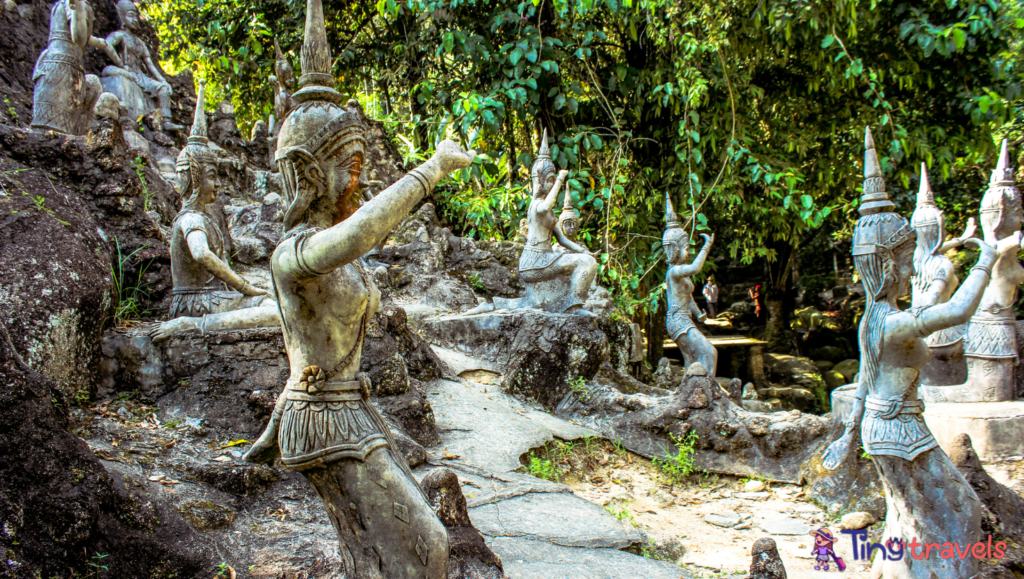 Thailand. Magic Secret Buddha Garden Statues In Samui.