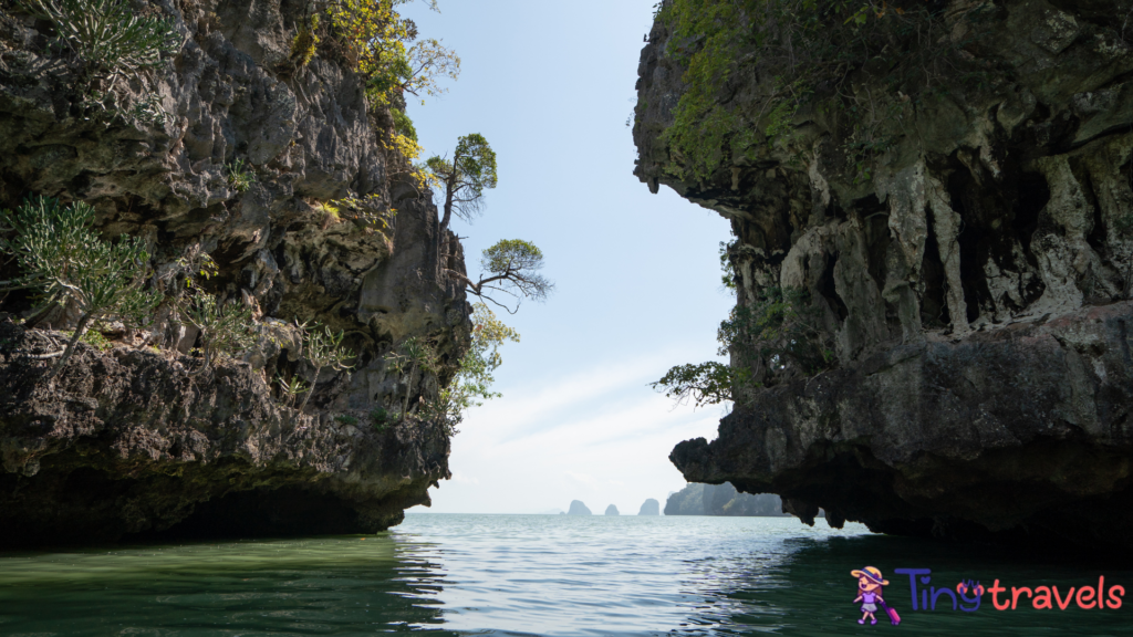 Koh Hong, Tham Lot Cave at Hong Island in Phang-Nga Bay, Thailand.⁠
