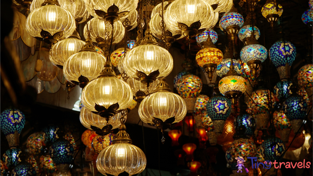 Beautiful hanging lanterns at Chatuchak Weekend Market, Thailand⁠