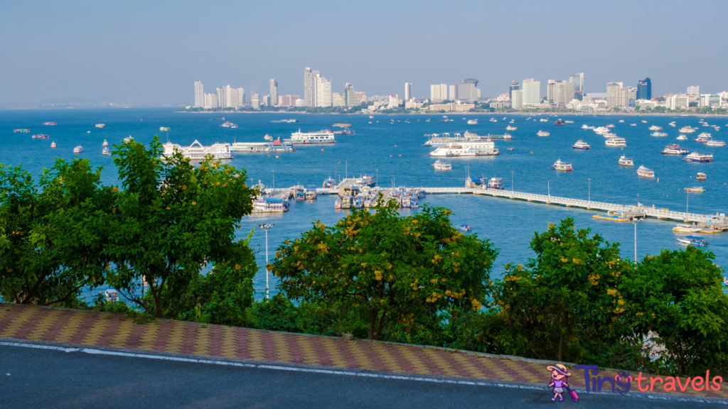 Pattaya skyline from the hill viewpoint Pattaya Thailand⁠