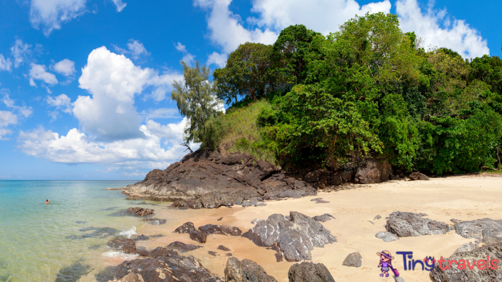 Tropical beach with sea blue sky, Andaman Sea, Koh Lanta Krabi Thailand⁠