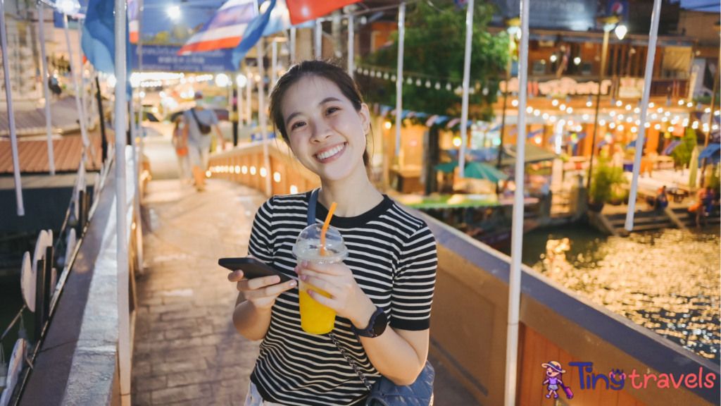 Sightseeing trip local tour in amphawa thailand Maeklong Railway Market (Talad Rom Hoop) In Samut Songkhram⁠