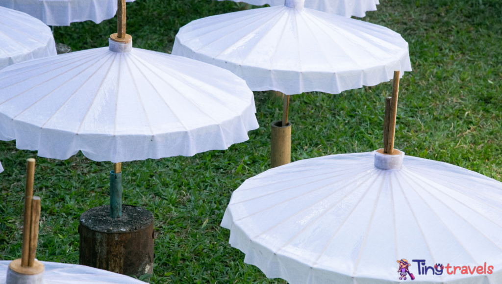 San Kamphaeng district ,Chiang Mai province,Thailand - January 17, 2020 , Umbrella Festival held in January of each year at Bo Sang Umbrella Handicraft Centre⁠
