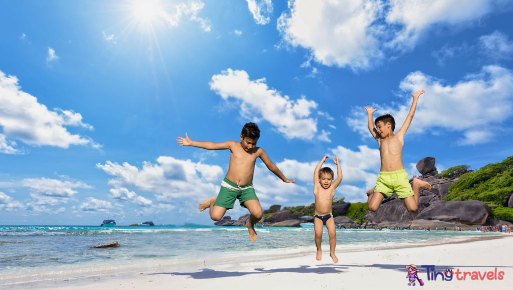 Kids at similan island 