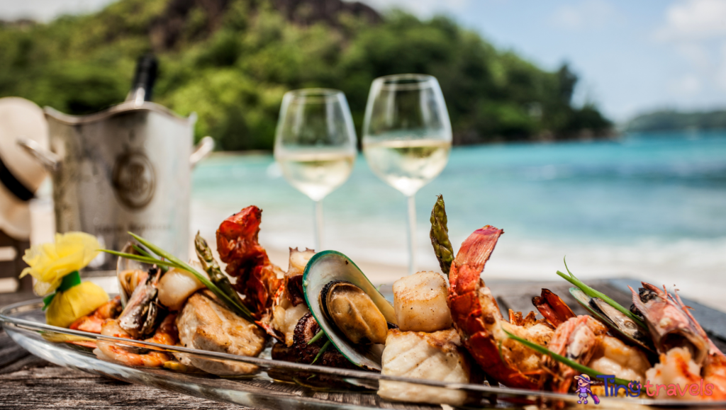 Seafood Lunch on the beach⁠
