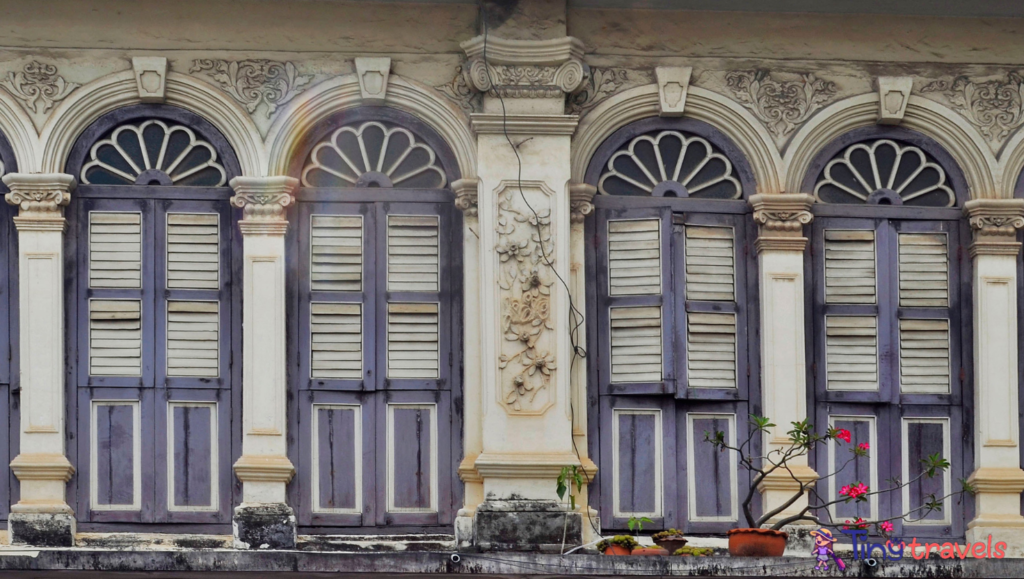 Sino Portuguese Colourful and decorative house in Old Phuket Town Phuket Thailand ⁠