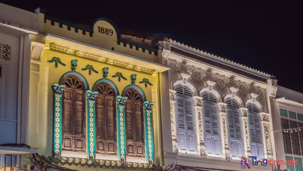 Sino Portuguese Colourful and decorative house in Old Phuket Town Phuket Thailand ⁠