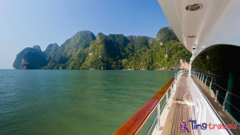 View Of Phang Nga Bay from Luxury Yacht Exterior Deck⁠