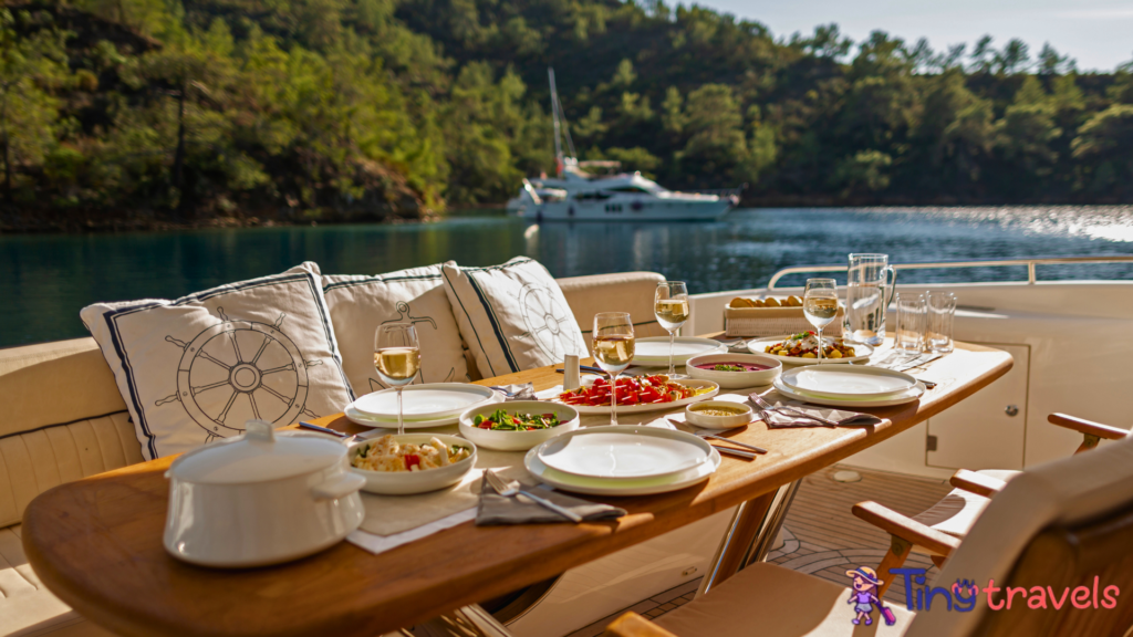 Romantic Dinner on Motor Yacht