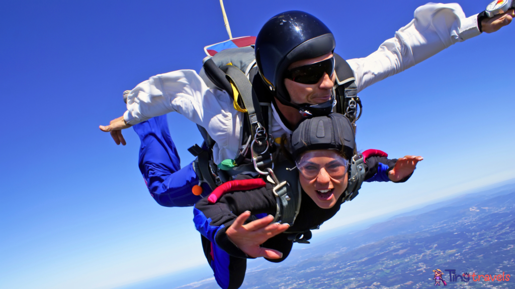 Skydiving tandem exhilaration⁠