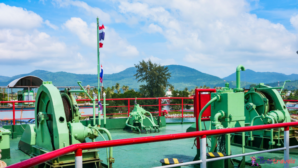 View of Koh Phangan, Thailand from the ferry⁠