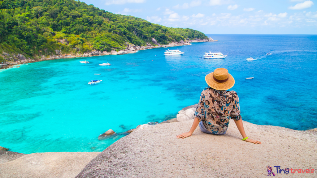 Solo traveller at Similan island⁠ in Thailand 