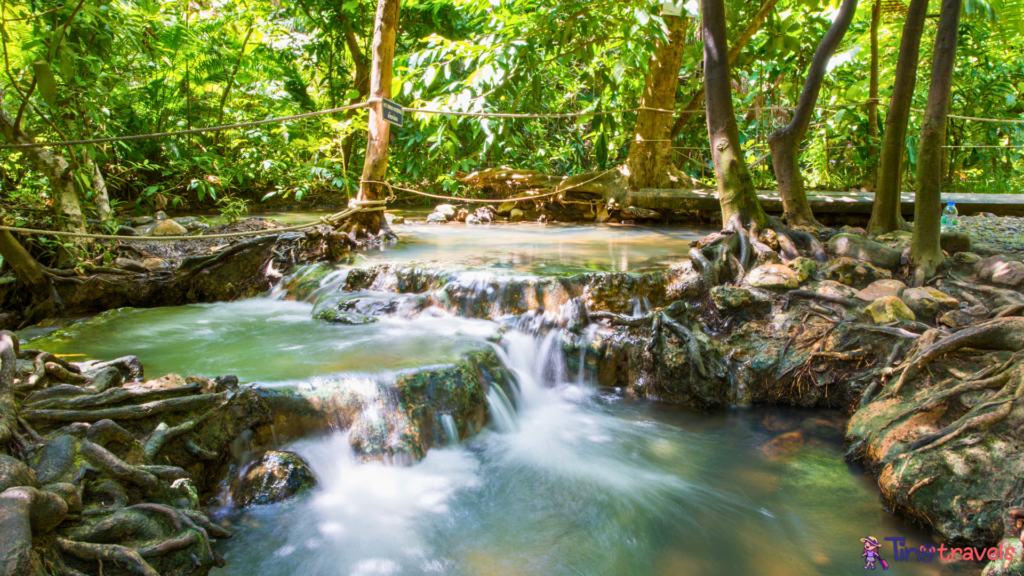 Hot spring waterfall at Khlong Thom Nuea, Krabi⁠
