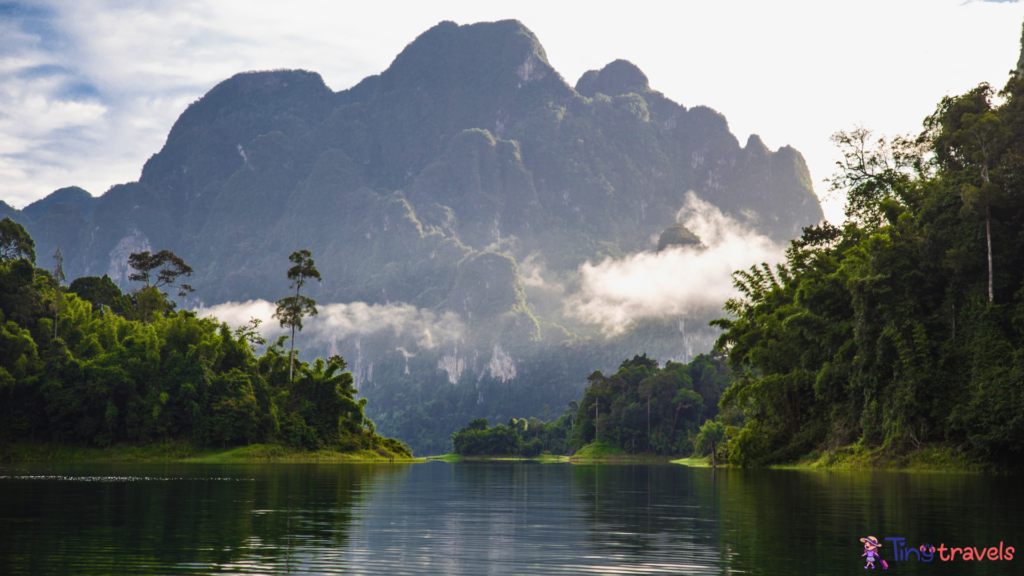 Khao Sok Lake in National Park in Thailand⁠
